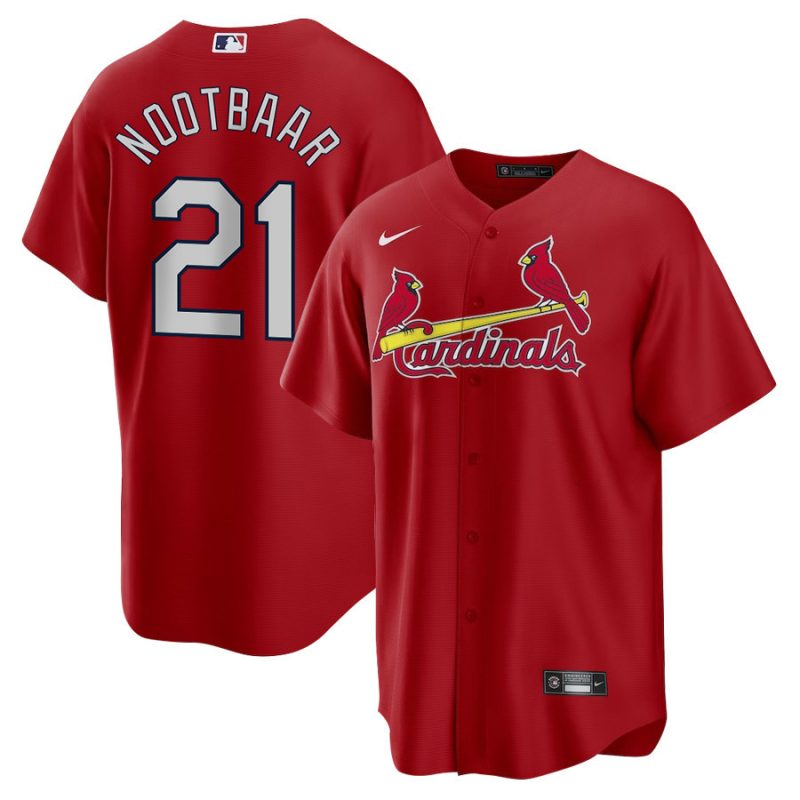 lars nootbaar 21 cardinals alternate team jersey men red