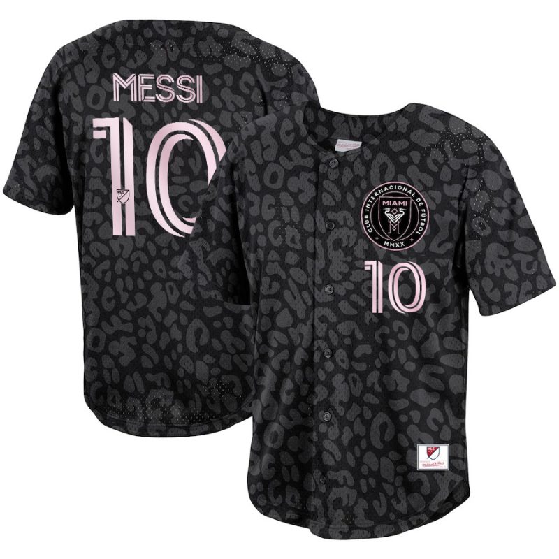 lionel messi 10 inter miami fc baseball men jersey pink black