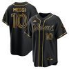 lionel messi inter miami baseball gold jersey stitched men jersey black