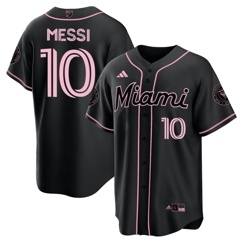 lionel messi inter miami baseball jersey stitched men jersey pink black