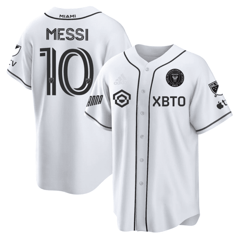 lionel messi inter miami baseball jersey stitched men jersey white