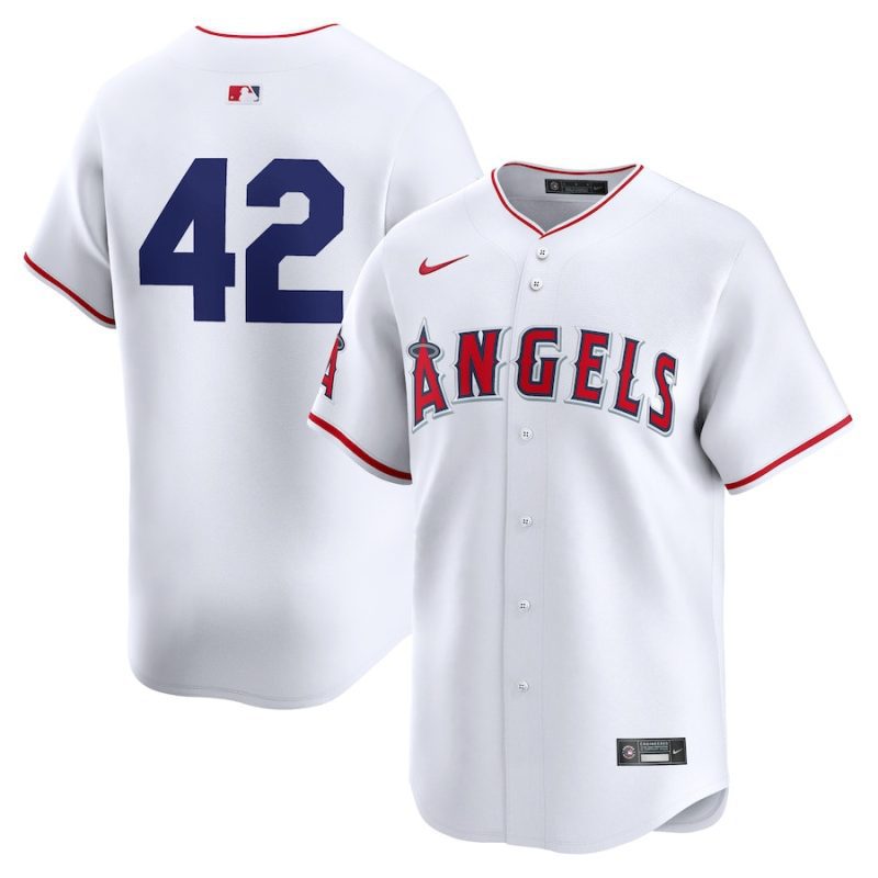 los angeles angels 2024 jackie robinson day home men limited jersey white