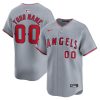 los angeles angels away limited custom men jersey gray