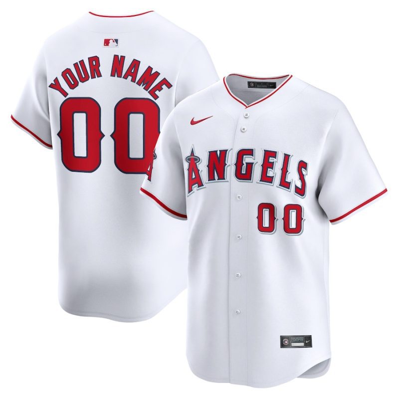 los angeles angels home limited custom youth jersey white