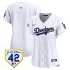 los angeles dodgers 2024 jackie robinson patch women jersey white