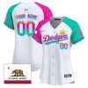 los angeles dodgers 2024 los angeles city style california republic patch custom women jersey alternate