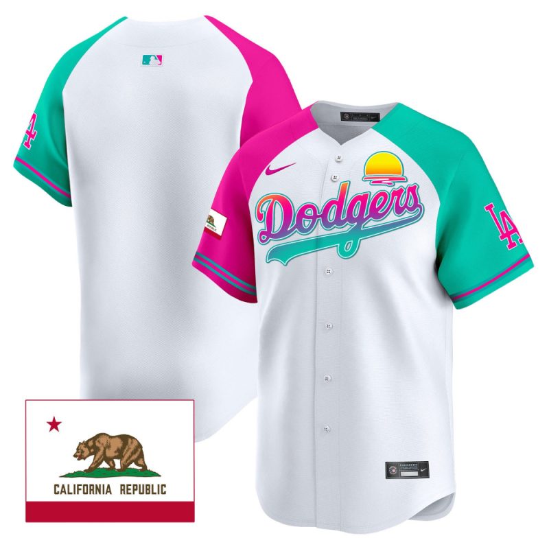 los angeles dodgers 2024 los angeles city style california republic patch men jersey alternate