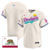 los angeles dodgers 2024 los angeles city style california republic patch men jersey cream