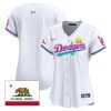 los angeles dodgers 2024 los angeles city style california republic patch women jersey white