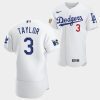 los angeles dodgers chris taylor white jersey 3 jackie robinson 75th anniversary 2022 uniform