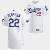 los angeles dodgers clayton kershaw white jersey 22 jackie robinson 75th anniversary 2022 uniform