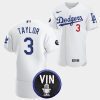 los angeles dodgers honor vin scully chris taylor commemorative patch jersey white