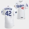 los angeles dodgers jackie robinson white jersey 42 75th anniversary 2022 uniform