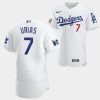 los angeles dodgers julio urias white jersey 7 jackie robinson 75th anniversary 2022 uniform