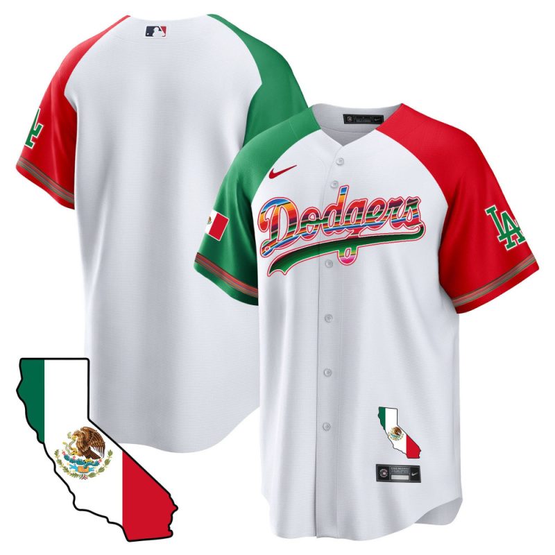 los angeles dodgers mexico california map baseball men jersey alternate