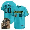 los angeles dodgers snoop dogg custom men jersey aqua