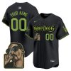 los angeles dodgers snoop dogg custom men jersey black