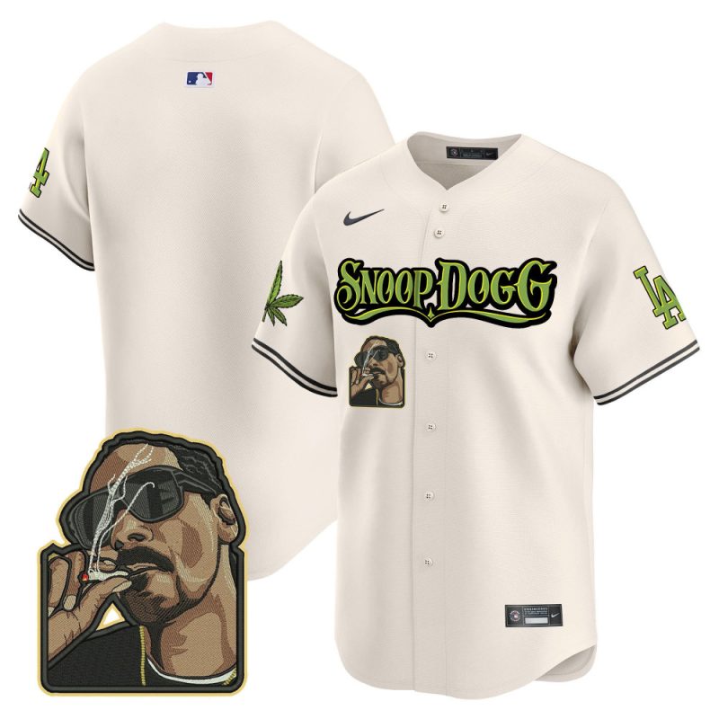 los angeles dodgers snoop dogg men jersey cream