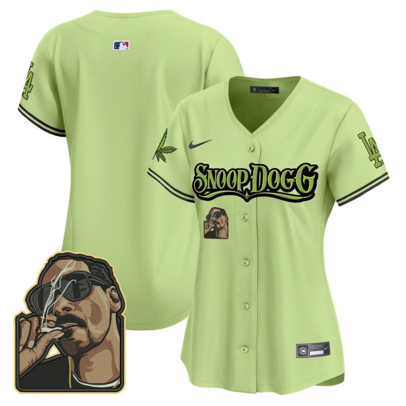 los angeles dodgers snoop dogg women jersey light green