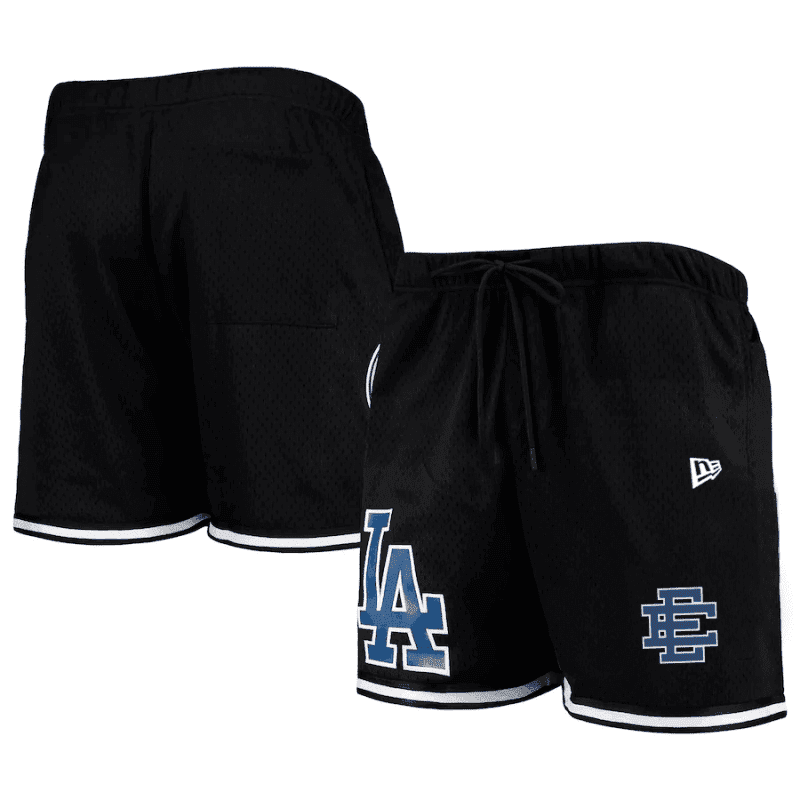 los angeles dodgers team standard logo mesh shorts black