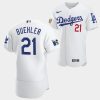 los angeles dodgers walker buehler white jersey 21 jackie robinson 75th anniversary 2022 uniform