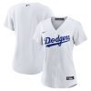 los angeles dodgers women home blank jersey white