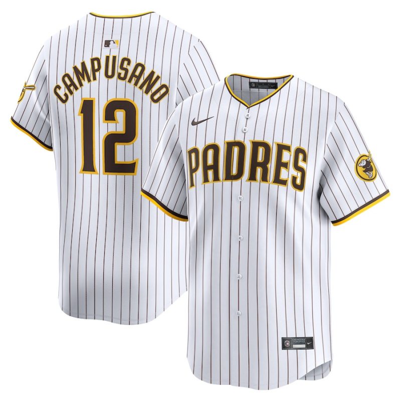 luis campusano 12 san diego padres home limited player men jersey white