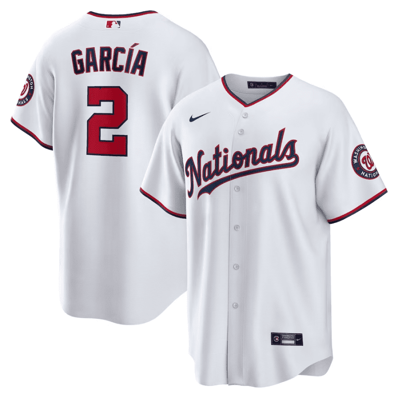 luis garcia 2 washington nationals home men jersey white