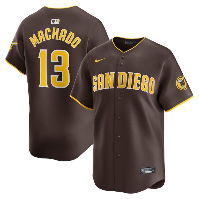 manny machado 13 san diego padres away limited player men jersey brown