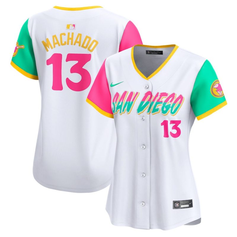 manny machado 13 san diego padres city connect limited women jersey white