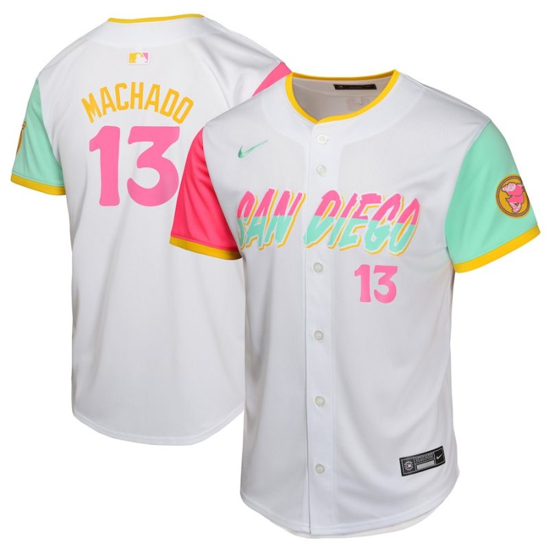 manny machado 13 san diego padres city connect limited youth jersey white