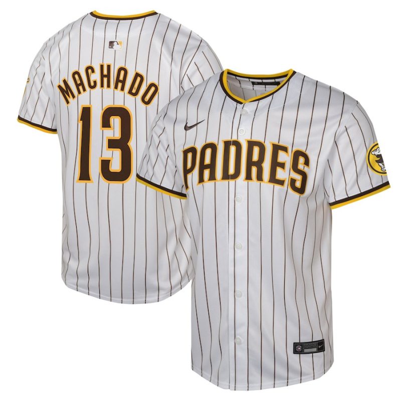 manny machado 13 san diego padres home limited player youth jersey white