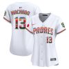 manny machado 13 san diego padres mexico women jersey white