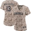 manny machado 13 san diego padres usmc alternate women jersey camo