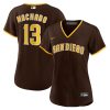 manny machado 13 san diego padres womens road player jersey brown