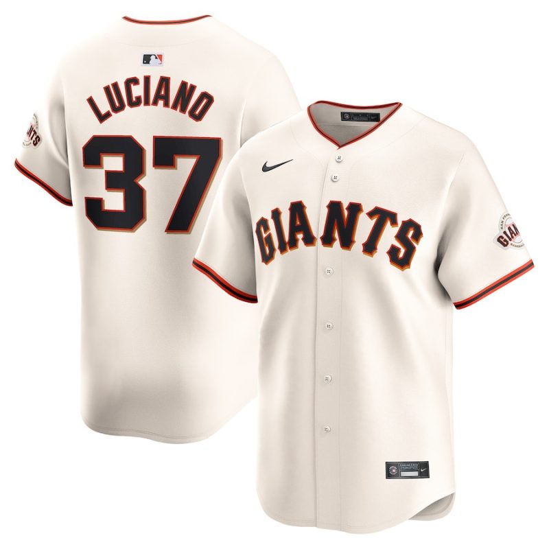 marco luciano 37 san francisco giants home limited player men jersey cream