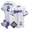 marcus semien 2 texas rangers 2023 world series texas state patch men jersey white