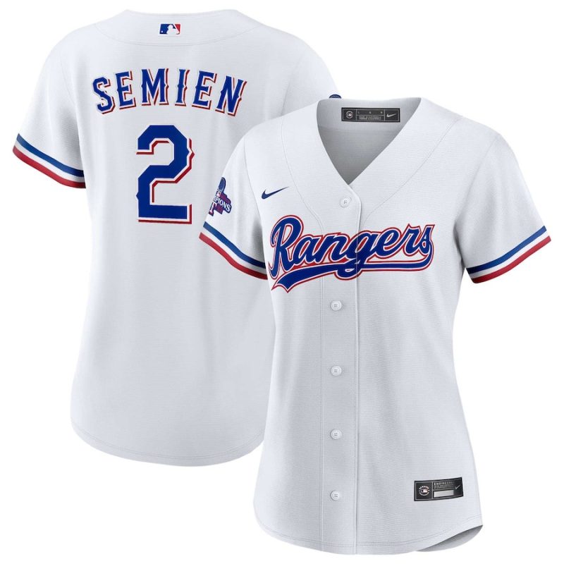 marcus semien 2 texas rangers home 2023 world series champions women jersey white