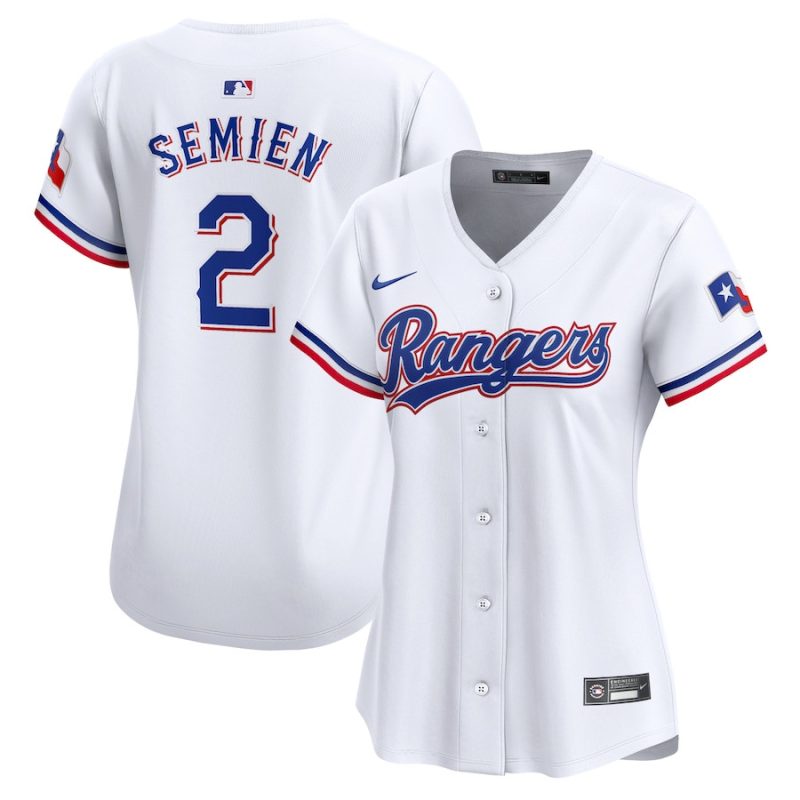 marcus semien 2 texas rangers women home limited player jersey white