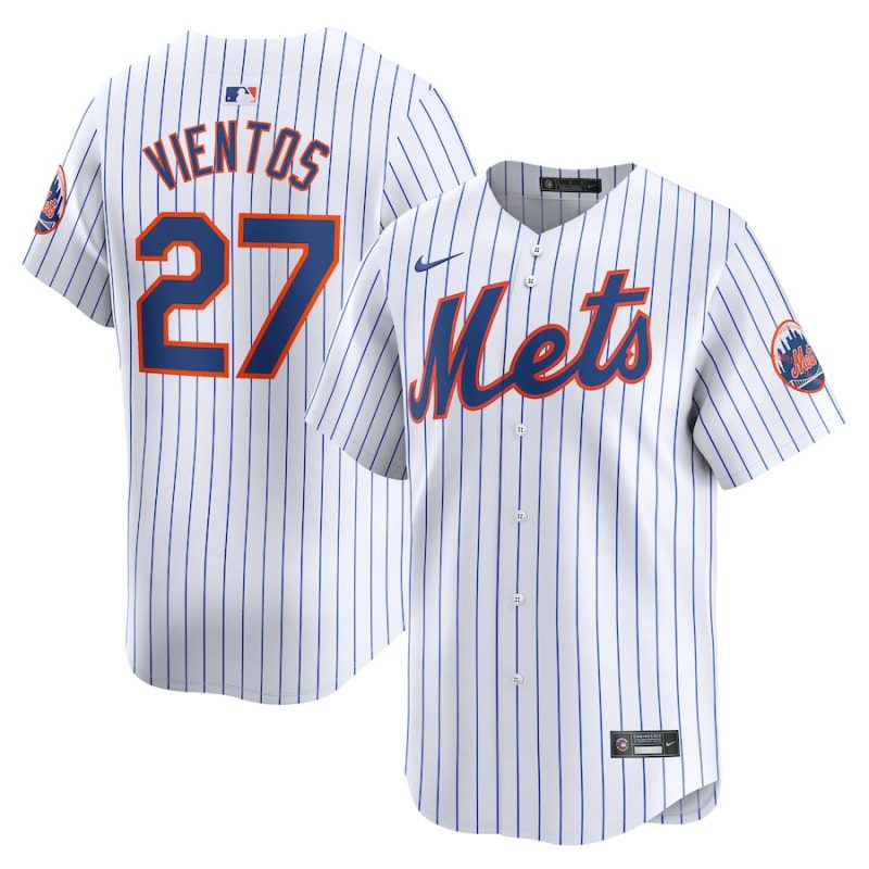 mark vientos 27 new york mets home limited player men jersey white