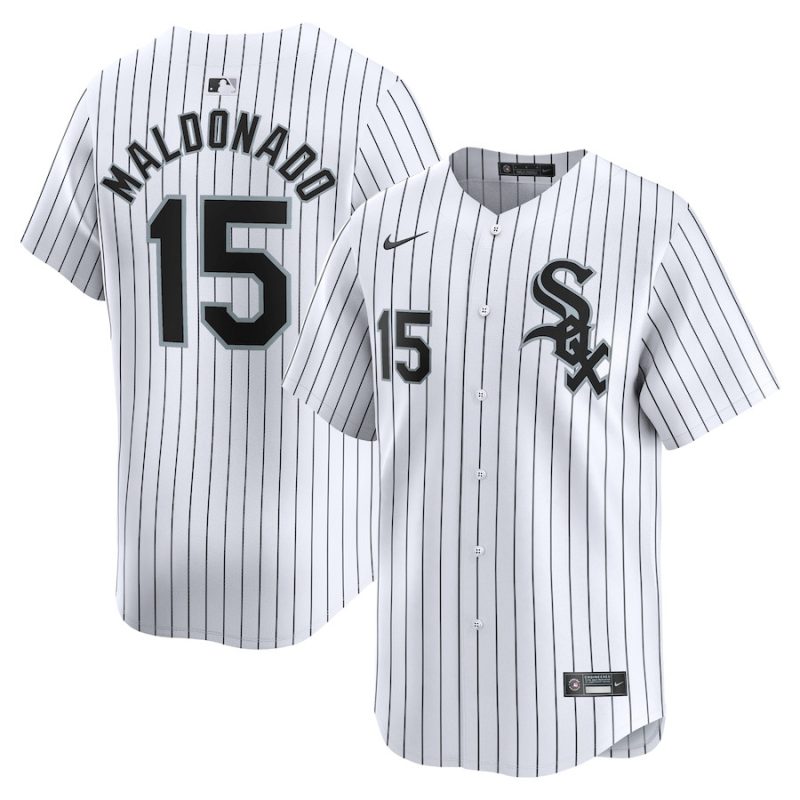 martin maldonado 15 chicago white sox home limited men jersey white