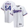 martin perez 54 texas rangers 2023 world series stitched baseball jersey white