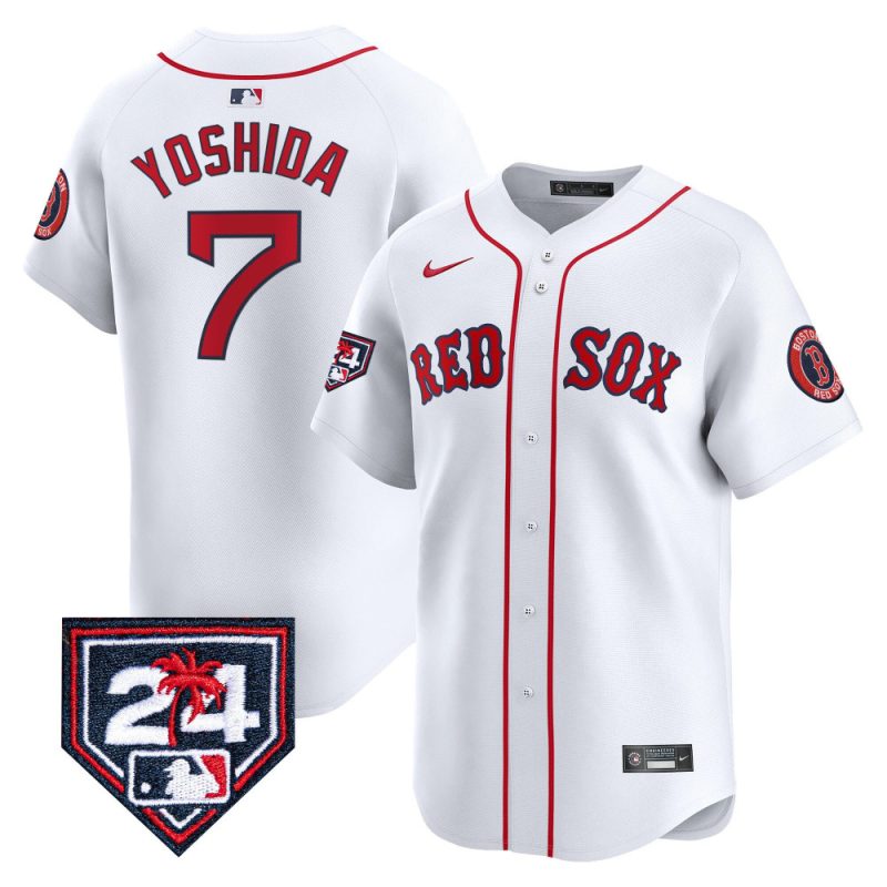 masataka yoshida 7 boston red sox 2024 spring training men jersey white