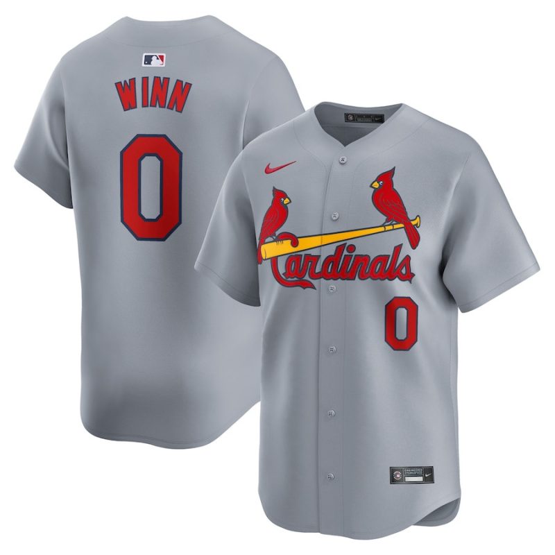 masyn winn 0 st louis cardinals away limited men jersey gray