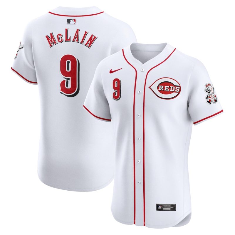 matt mclain 9 cincinnati reds home elite player men jersey white