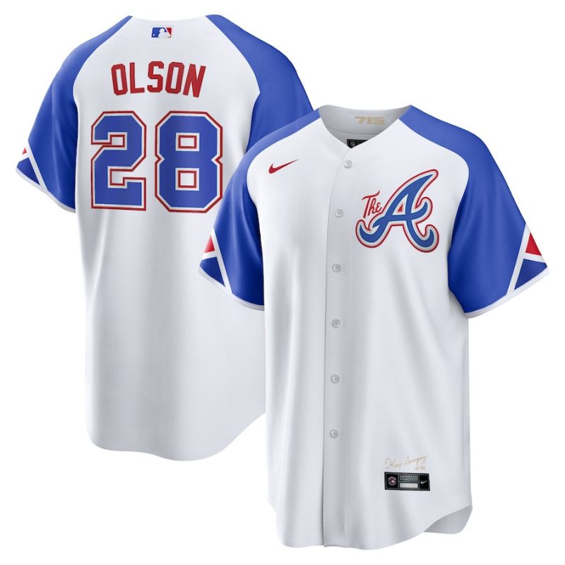 matt olson 28 atlanta braves 2023 city connect men jersey white