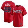 matt olson 28 atlanta braves alternate limited men jersey red