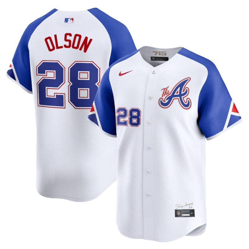 matt olson 28 atlanta braves city connect limited men jersey white