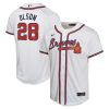 matt olson 28 atlanta braves home game player youth jersey white