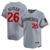 max kepler 26 minnesota twins road limited men jersey gray